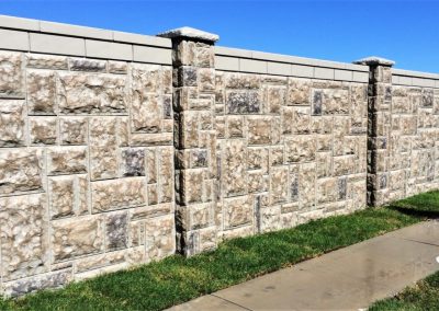verti-crete castle stone design privacy wall