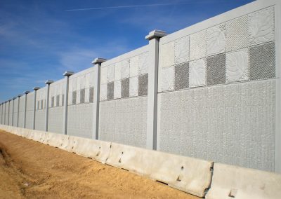 verti-crete sound absorbing wall