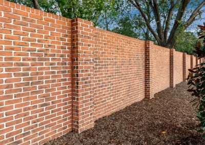 concrete wall with waterford brick design