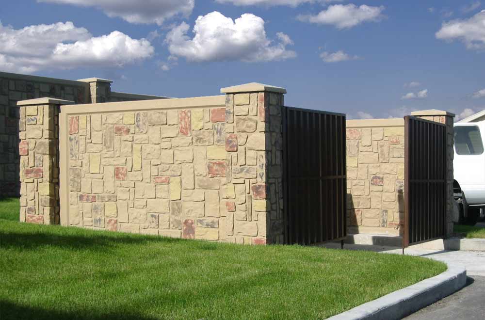 wall for trash enclosure