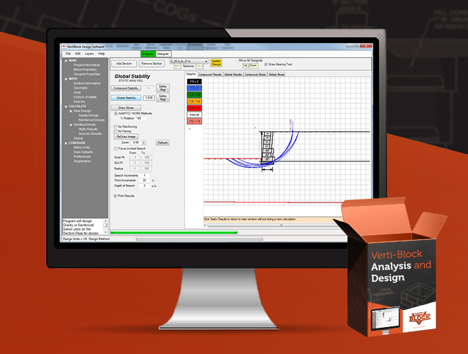 Verti-Block analysis-design software