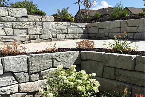 verti block reinforced retaining wall