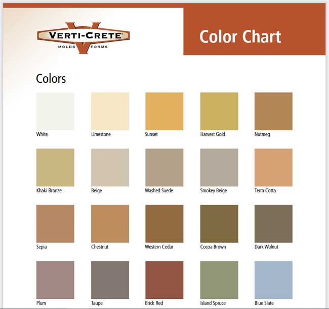 Verti-Crete Wall Coloring Chart